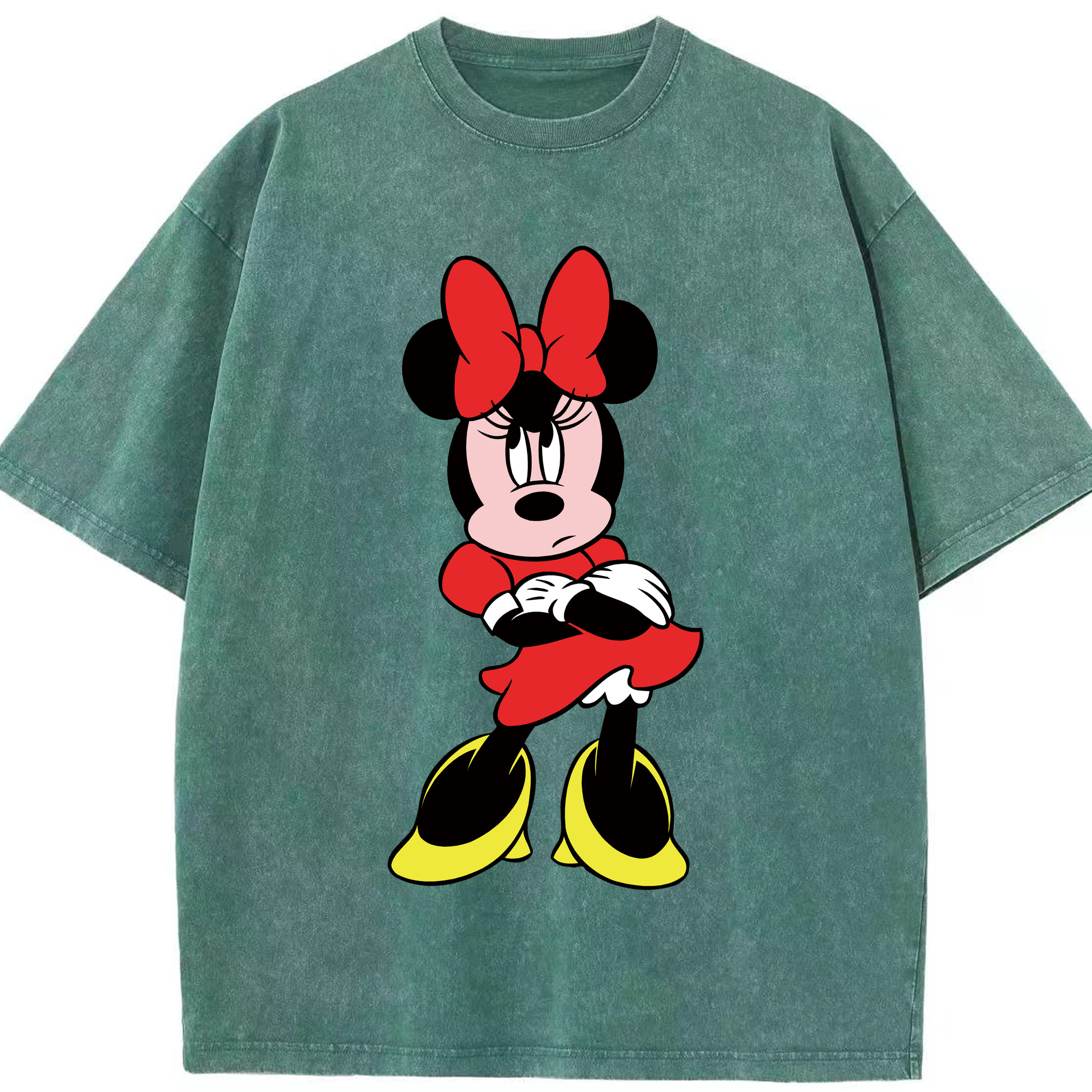 （画像用） ミッキーマウス Mickey Mouse 綿100% ヴィンテージ風 半袖Tシャツ（フロントプリント）